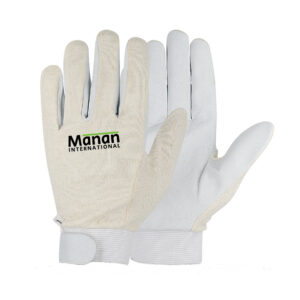Assembly Gloves / Goatskin Leather Palm Cotton Fleece Back