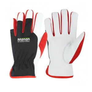 Assembly Gloves / Goatskin Leather Palm Nylon Back