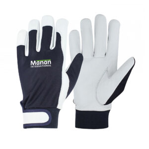 Assembly Gloves / Goatskin Leather Palm Nylon Back