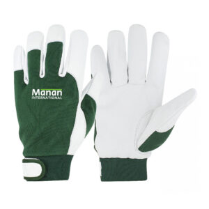 Assembly Gloves Winter / Goatskin Leather Palm Interlock Cotton Back Fleece lined