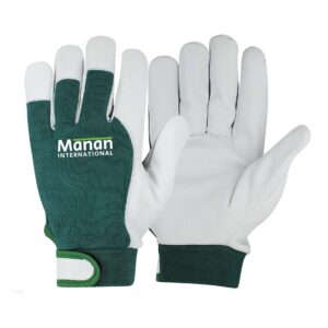 Assembly Gloves / Goatskin Leather Palm Interlock Cotton Back